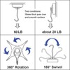 6Pcs Swing Magnetic Hook Set No Drilling Need Decorative Beautiful