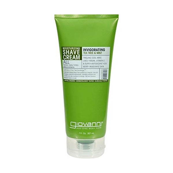 GIOVANNI Hair Care Products Shave CRM,Tea Tree&Mint, 7 OZ