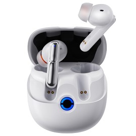 OpenListen Active Noise Cancelling Earbuds, ANC+ ENC Strong and Smart Noise Cancelling, Powerful Bass, 45H Playtime, IPX7, Wireless Earbuds, Bluetooth 5.4 (White)