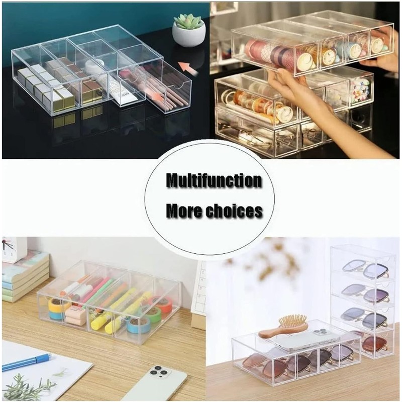 Caja de Almacenamiento de Cajones para Gafas Soporte de Acrílico
