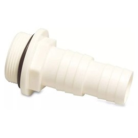 PVC Hose Nozzle Graduated Male Thread with O-Ring White R 11/2 x 38/32 Inch