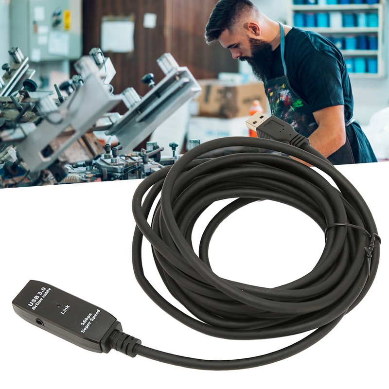 USB 3.0 Extension Cable Black 16.4ft 5Gbit Per Sec Male