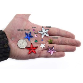 Allstarco Star Rhinestones Embelishments 15mm Flat Back Acrylic Plastic Gems for Jewelry, Crafts, Costumes, Invitations, Cosplay - 35 Pieces (Orange Hyacinth .HC)