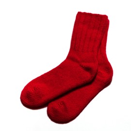 Dachstein Woolwear Warm Wool Austrian Socks, Shoe Size 9, Red