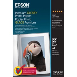 Epson Photo Paper Premium Glossy A4-20 Sheets (255 GSM), C13S041287