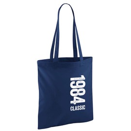 D Design Invent Print! 40th Birthday Gift Bag for Men Women Funny Gift Tote Shopping Age 40 Present 42cm x 38cm (Navy)