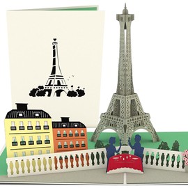 Lovepop® 3D Pop-Up Card Paris Romantic Greeting Card with Eiffel Tower for Valentine's Day, Travel, Birthday, Anniversary or Wedding Anniversary | Includes Envelope & Hidden Compartment for Money &
