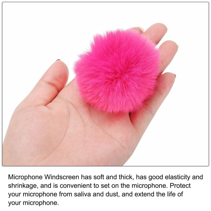 PATIKIL Furry Microphone Windscreen 8mm x 63mm Mic Cover Windshield