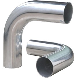 OSIDU 90 Degree Aluminum Elbow Tube 2.25" (57mm) OD, Aluminium Pipe 90 Degree Hollow Elbow Pipe, High Polishing (2.25" OD (57mm)-2PCS)