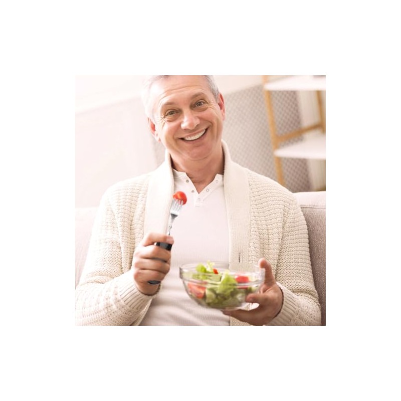 Parkinson Cutlery with Thick Handle, Cutlery for Parkinson Seniors Disabled,