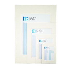 Two Pack Antique/Off White Picture Photo Mount Size 5x7" fits 3x5"