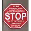 STOP Sign - No Visitors - 10x10" Adhesive Durable Vinyl