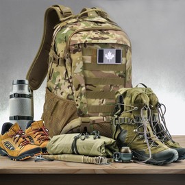 Dhjkko 6 PCS Canada Flag Patches, Edmbroidery Canadian Flag Patch, Canada Maple Leaf Patch with Hook, Tactical Tags, National Emblem Patch for Travel Backpack Hats Clothes Jeans Bags