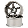 GD045 N-Type Drift Wheel, +8, Titan Silver R/C Car Wheel