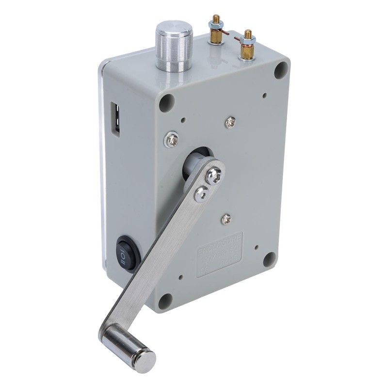Hand Crank Generator, Portable Power Station with COB Light, Ignition,