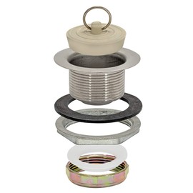 EZ-FLO 30041 Stainless Steel Tray Stopper Strainer for Bathtub or Bathroom rubber laundry drain plug, 2.9 x 2.9 x 2