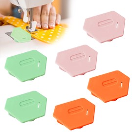 6PCS Magnetic Seam Guide for Sewing Machine, Universal Multifunctional Polygonal Seam Guide Hemmer with Scale, Multi-Purpose Sewing Supplies Tool Seam Guide