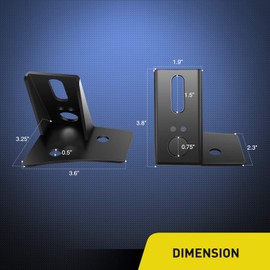 Nilight - 90026B 2PCS Jeep JK A-Pillar Windshield Hinge Mounting Brackets for Offroad LED Fog Light Halogen Work Light for 2007-2017 Jeep Wrangler JK,2 years Warranty,Black