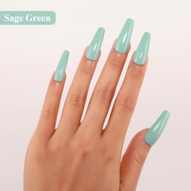 Imtiti Green Gel Nail Polish, 0.5 Fl Oz Sage Green Soak Off LED UV Polish for Spring Summer DIY Nail Art Starter Manicure Salon Kit