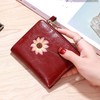 AOXONEL Womens RFID Small Compact Bifold Wallet,Cute Mini Zipper Card