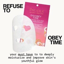 Pacifica Hyaluronic Acid and Chamomile Clean Beauty Vegan and Cruelty-Free Thyme Rose & Peptide Facial Sheet Mask for Fine Lines and Dry Skin Moisturizing Anti-Aging Launch 1 Count / 퍼시피카 히알루론산과 카모마일 클린 뷰티 비건 및 동물 실험을 거친 미세 라인과 건조한 피부를 위한 타임 로즈 앤 펩타이드 페이셜 시트 마스크 보습 안티에이징 출시 1 Count