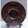 Copper Toned Washington D.C. Metal Souvenir Plate with Stand 6.5