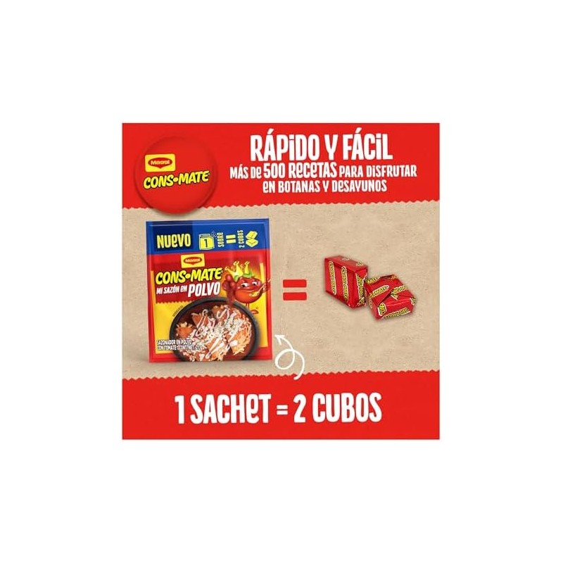 Consomate Maggi Sazonador en Polvo con Tomate 105g