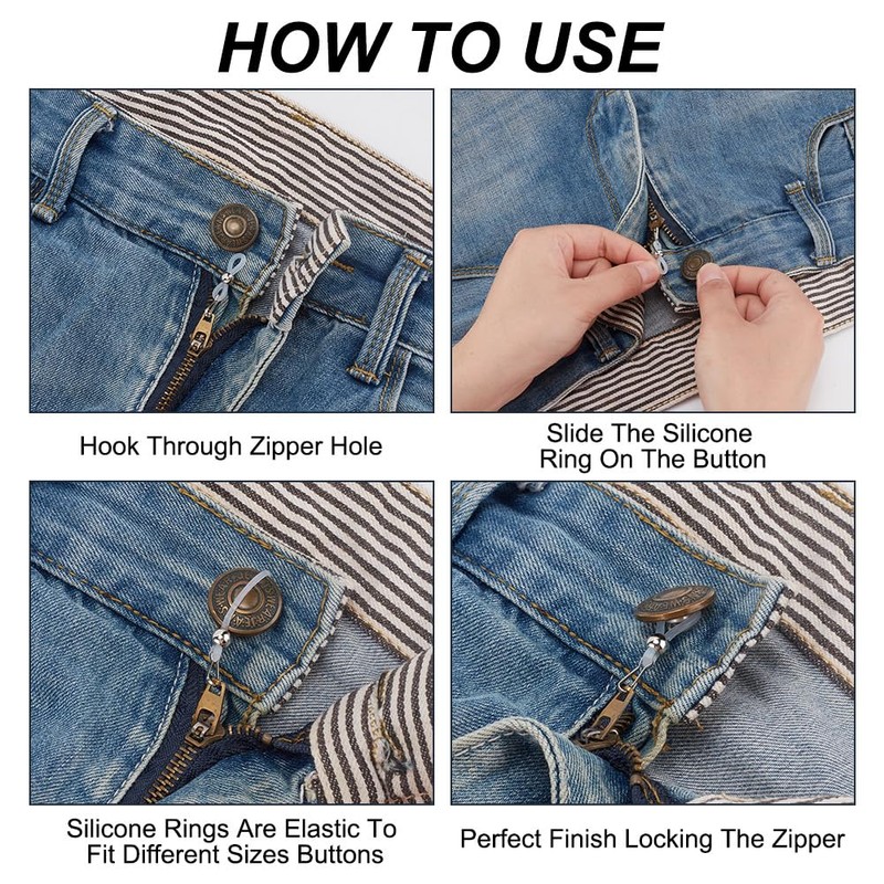 HOBBIESAY 50Pcs 2 Colors Iron Zipper Holder Upper with Rubber