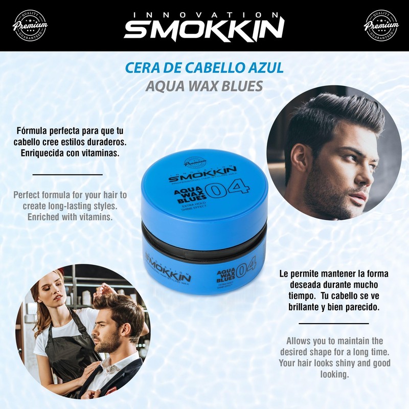 Smokkin Innovation Aqua Wax Blues 04 – Extra Strong Hold