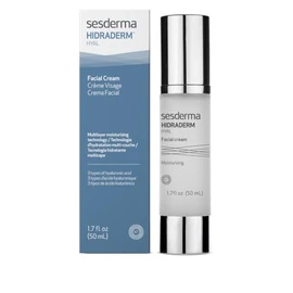 Sesderma Hidraderm Hyal Crema Hidratante 3 tipos de Ácido Hialurónico, Anti Edad, Elasticidad y Reafirmante 50 ml