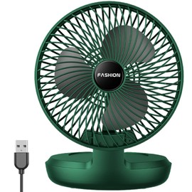 Chchmu USB Desk Fan Mini 8 Inch Foldable Desktop Table Fans 3 Speeds Personal Quiet Fan with Strong Airflow Portable Cooling Fan with Head Adjustable for Home Bedroom Office Table & Desktop, Green | Chchmu