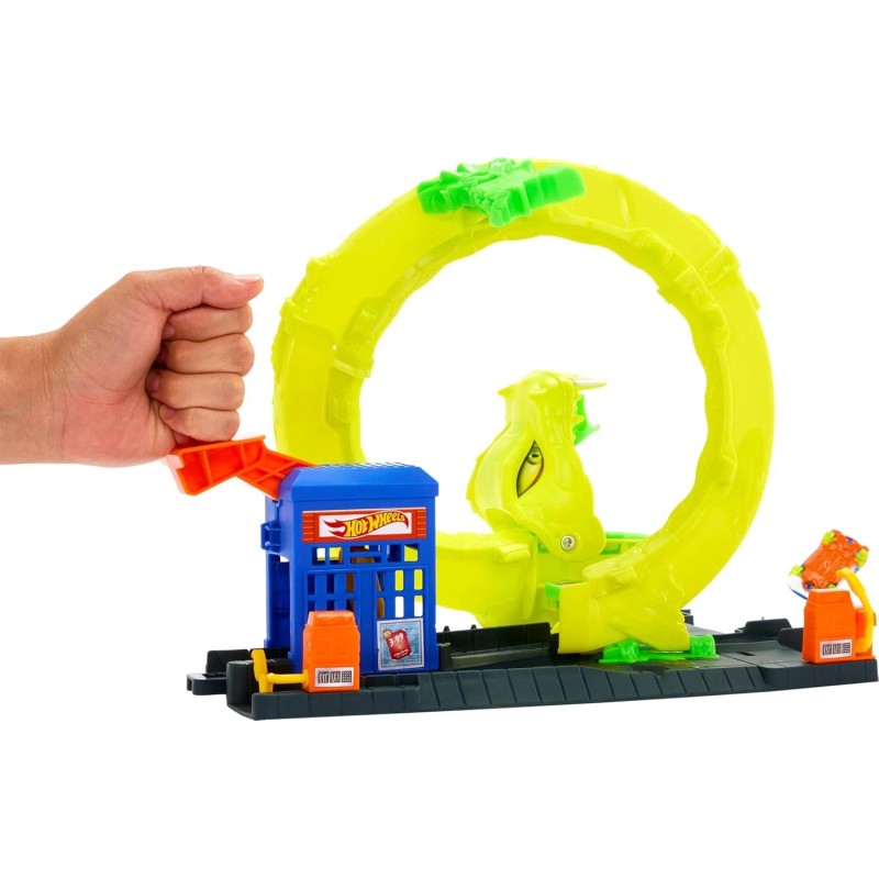 Hot Wheels City Snake Spiral Attack Speed Snap Track 1:64