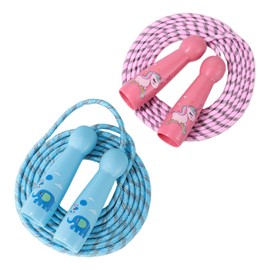 2 Pieces of Children's Skipping Ropes, Adjustable Sports Skipping Ropes, Skipping Rope Props for Boys and Girls, Comfortable Grip Handles, Sports and Fitness Equipment