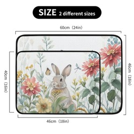 Easter Dish Drying Mat for Kitchen Counter 18x24in,Easter Rabbit Absorbent Dishes Drainer Drying Mats Fast Dry Washable Microfiber Draining Pad