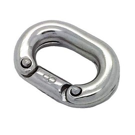 MarineNow Stainless Steel 316 C-Link Split Connecting Anchor Chain Link Marine Grade 06mm (1/4"), 10-Pack