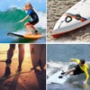 Leliafleury Black Surfboard Leash, Surf SUP Board Leash, TPU Coiled