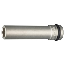 TONE HP4NV-14L100 Ultra Long Socket for Impacts, 0.5 inch (12.7 mm) Insertion Angle (1/2 mm), 2 Side Width 0.6 inches (14 mm)