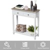 kinbor Entryway Table - White Console Table with 2 Drawers,