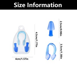3 PCS Swimming Nose Plugs Clip Adult, Nose Clip Earplugs,for Swimming Training Adults Beginner