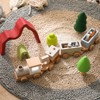 ibwaae Wooden Train Set for Baby Gift Toys with Numbers