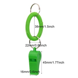 Sport Whistle with Bracelet 6pcs Loud Clear Plastic Whistles with Stretchable Coil Wrist Keychain Ring for Coaches Referees School Soccer Christmas Birthday Party Gift Survival Emergency Training