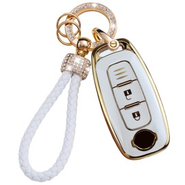 ontto TPU Car key fob cover fit for Nissan Rogue X-Trail Qashqai Altima Ariya Kicks Pathfinder Juke Teana Sentra 2023 2024 key holder Smart case Shell keyring keychain styling accessories 3 buttons B1