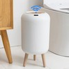 URALFA Automatic Motion Sensor Bathroom Trash Can with Lid, 3