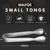 Walfos Mini Tongs - 12 Pack Small Serving Tongs, 4.25