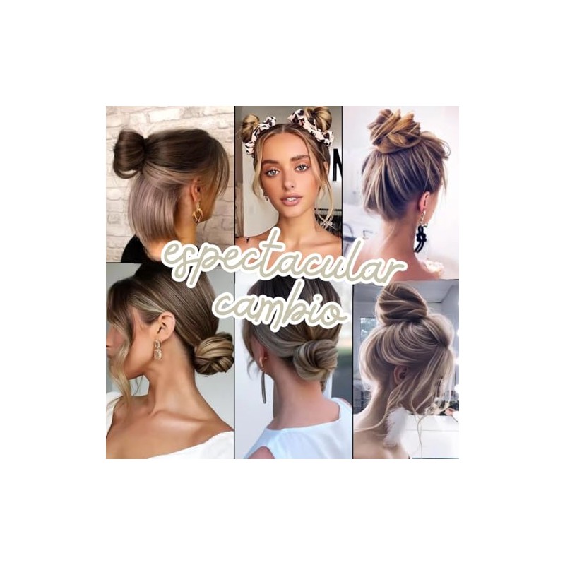 1pz Extensiones Cabello Postizo Moño Cebolla Volumen Peinado Chongo Dona