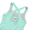 Phineein Girls Gymnastics Leotards Hollow Back Crisscross - Kids Sleeveless