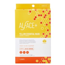 ALFACE Yellow Essential Mask, 4 Pieces, Face Mask, 0.8 fl oz (25 ml) (x 4)