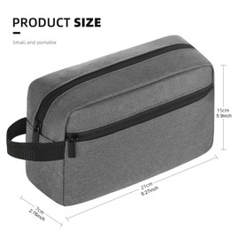 Icramsy Travel Toiletry bag Toiletry bag for women men Hanging Cosmetic bag Travel accessories for Women Men (Grey)