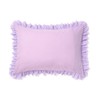 Francfranc Sheer Check Ruffle Pillow Cover 70x50cm Purple New Life