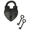 Treasure Gurus Unique Large Heart Shaped Railroad Padlock w/Keys